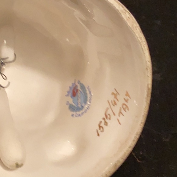 Italian Capodimonte Pottery Porcelain Hand Painted Bell - Picture 4 of 4
